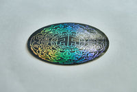 (4) Stickers Set, FOREST FLOOR Mandala Logo™, Pack of Four Round Psychedelic Decals