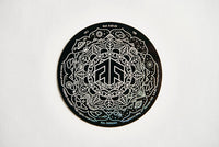 (12) Stickers Set, FOREST FLOOR Mandala Logo™, Pack of Twelve Round Psychedelic Decals