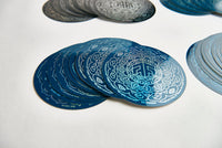 (52) Stickers Set, FOREST FLOOR Mandala Logo™, Pack of Fifty-Two Round Psychedelic Decals