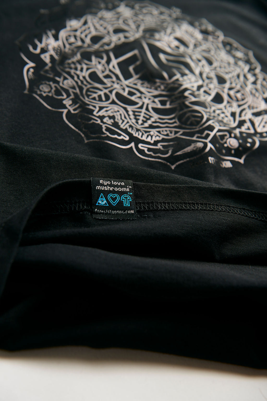 Holographic / Iridescent Foil FOREST FLOOR Mandala Logo™ on 100% Cotton Premium T-Shirt