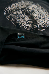 Holographic / Iridescent Foil FOREST FLOOR Mandala Logo™ on 100% Cotton Premium T-Shirt