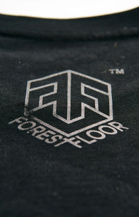 Holographic / Iridescent Foil FOREST FLOOR Mandala Logo™ on 100% Cotton Premium T-Shirt