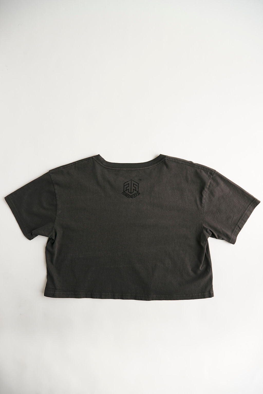 Holographic / Iridescent Foil FOREST FLOOR Mandala Logo™ on Woman’s 100% Cotton Premium Crop Top Tee