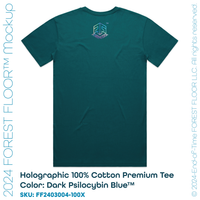 Holographic / Iridescent Foil FOREST FLOOR Mandala Logo™ on 100% Cotton Premium T-Shirt