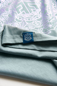 Holographic / Iridescent Foil FOREST FLOOR Mandala Logo™ on 100% Cotton Premium T-Shirt