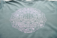 Holographic / Iridescent Foil FOREST FLOOR Mandala Logo™ on 100% Cotton Premium T-Shirt