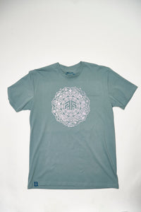 Holographic / Iridescent Foil FOREST FLOOR Mandala Logo™ on 100% Cotton Premium T-Shirt