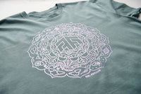 Holographic / Iridescent Foil FOREST FLOOR Mandala Logo™ on 100% Cotton Premium T-Shirt