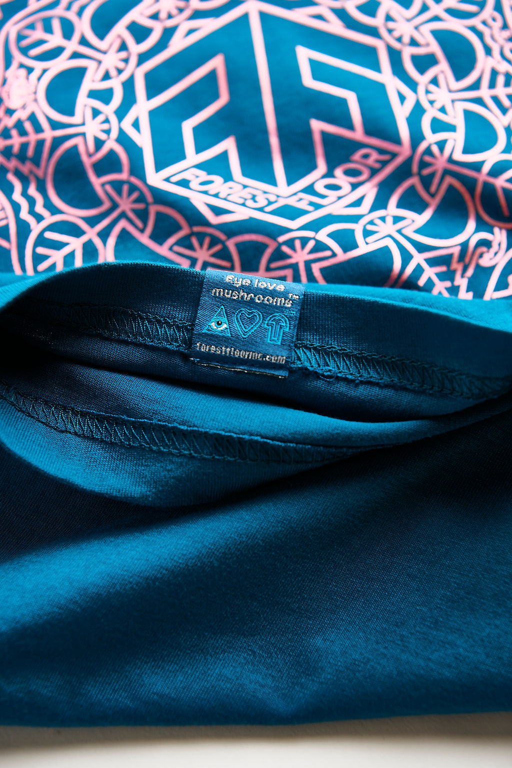 Holographic / Iridescent Foil FOREST FLOOR Mandala Logo™ on 100% Cotton Premium T-Shirt