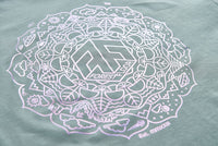 Holographic / Iridescent Foil FOREST FLOOR Mandala Logo™ on 100% Premium French Terry Cotton Hood