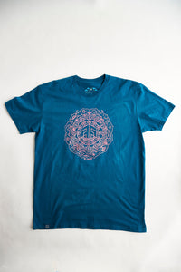 Holographic / Iridescent Foil FOREST FLOOR Mandala Logo™ on 100% Cotton Premium T-Shirt