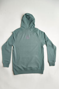 Holographic / Iridescent Foil FOREST FLOOR Mandala Logo™ on 100% Premium French Terry Cotton Hood