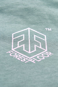 Holographic / Iridescent Foil FOREST FLOOR Mandala Logo™ on 100% Premium French Terry Cotton Hood