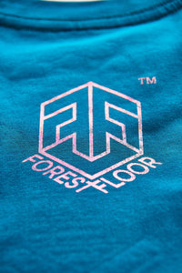 Holographic / Iridescent Foil FOREST FLOOR Mandala Logo™ on 100% Cotton Premium T-Shirt