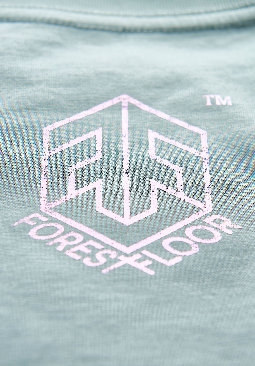 Holographic / Iridescent Foil FOREST FLOOR Mandala Logo™ on Woman’s 100% Cotton Premium Crop Top Tee