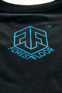 "Reverse-Anti-Tie-Dye-Tri Tee" Psilocybin Blue™ FOREST FLOOR Mandala Logo™ on Triblend T-Shirt